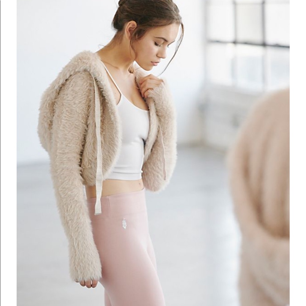 Free People Warm & Fuzzy Hoodie - Ballet